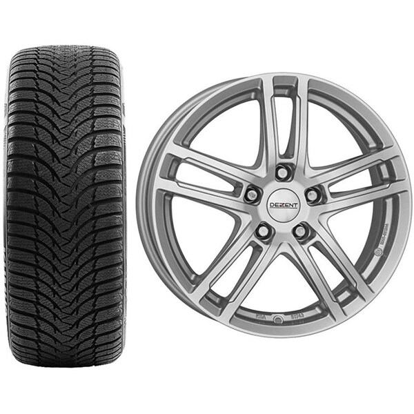 Roata completa Ford Fiesta - Janta aliaj Dezent TZ 6x15 + anvelopa iarna Kumho WP51 195/60R15 88T + Senzor presiune ALCAR