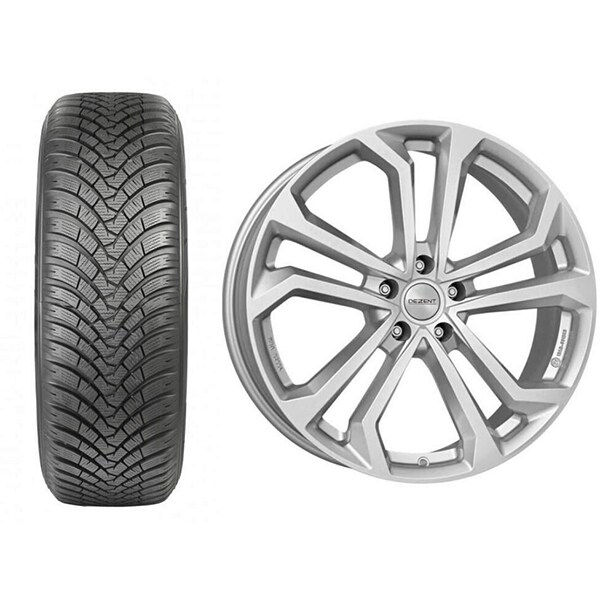 Roata completa Ford Kuga III - Janta aliaj Dezent TA Silver 7x17 + anvelopa iarna Falken HS01-SUV 225/65R17 106H XL + Senzor presiune ALCAR