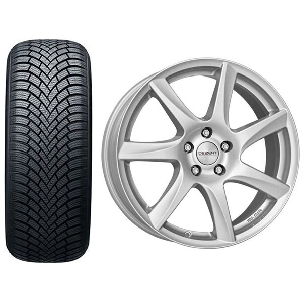 Roata completa Ford Focus - Janta aliaj Dezent TW Silver 7x16 + anvelopa iarna Nexen Winguard SnowG3 WH21 205/55R16 91H + Senzor presiune ALCAR