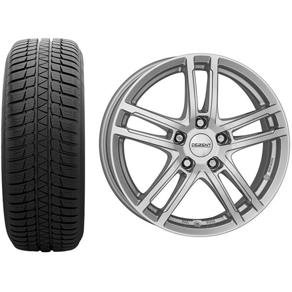 Roata completa Hyundai Kona - Janta aliaj Dezent TZ 7x16 + anvelopa iarna Sumitomo WT200 205/60R16 96H + Senzor presiune ALCAR 