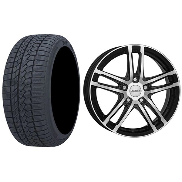 Roata completa Hyundai Kona - Janta aliaj Dezent TZ Dark 7x16 + anvelopa iarna Westlake Z507 205/60R16 92H + Senzor presiune ALCAR 