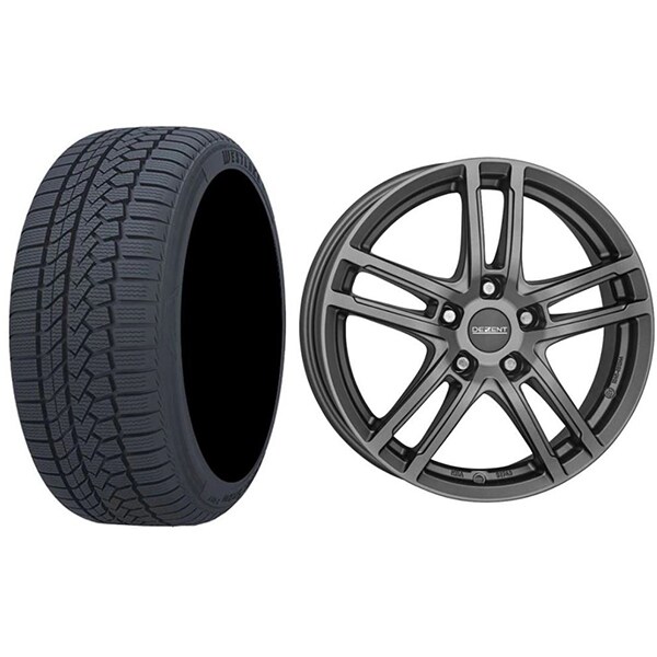 Roata completa Hyundai Kona - Janta aliaj Dezent TZ Graphite 7x16 + anvelopa iarna Westlake Z507 205/60R16 92H + Senzor presiune ALCAR 