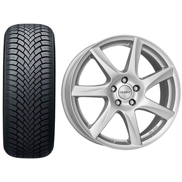 Roata completa Hyundai Kona - Janta aliaj Dezent TW Silver 7x16 + anvelopa iarna Nexen Winguard Snow G 3 WH21 205/60R16 92H + Senzor presiune ALCAR 