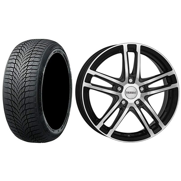 Roata completa Hyundai Kona - Janta aliaj Dezent TZ Dark 7x17 + anvelopa iarna Nexen Winguard Sport 2 215/50R17 95V  + Senzor presiune ALCAR 