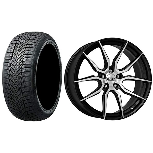 Roata completa Hyundai Kona - Janta aliaj Dotz Misano Dark 7.5x17 + anvelopa iarna Nexen Winguard Sport 2 215/50R17 95V  + Senzor presiune ALCAR 
