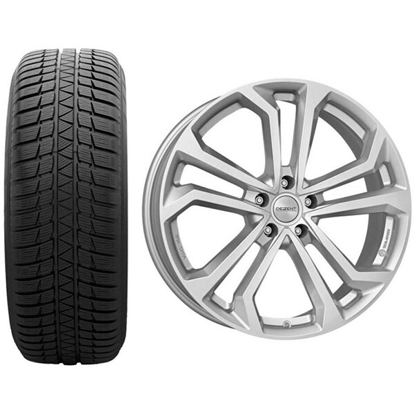 Roata completa Hyundai Tucson, Kia Sportage - Janta aliaj Dezent TA Silver 6.5x16 + anvelopa iarna Sumitomo WT200 215/70R16 100T  + Senzor presiune ALCAR 