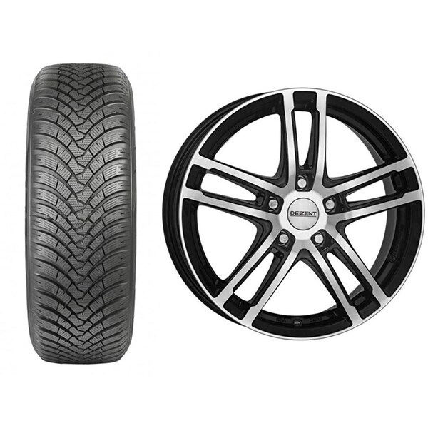 Roata completa Honda Civic  - Janta aliaj Dezent TZ Dark 7x17  + anvelopa iarna Falken HS01 215/50R17 95V 