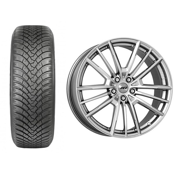 Roata completa Opel GrandlandX, Peugeot 5008 - Janta aliaj AEZ Kaiman High Gloss 7.5x17 + anvelopa iarna Falken HS01-SUV 215/65R17 99H