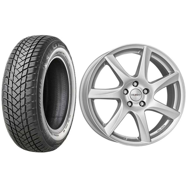Roata completa Renault Megane RFB - Janta aliaj Dezent TW Silver 6.5x16 + anvelopa iarna GT Radial WINTERPRO2 205/55R16 91H + Senzor presiune ALCAR 
