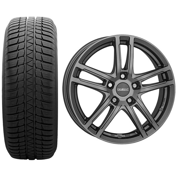 Roata completa Renault Talisman - Janta aliaj Dezent TZ Graphite 7x17 + anvelopa iarna Sumitomo WT200 225/55R17 101V + Senzor presiune ALCAR 