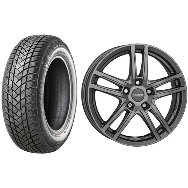 Roata completa Toyota Corolla - Janta aliaj Dezent TZ Graphite 6.5x16 + anvelopa iarna GT Radial WINTERPRO2 205/55R16 91H + Senzor presiune ALCAR 