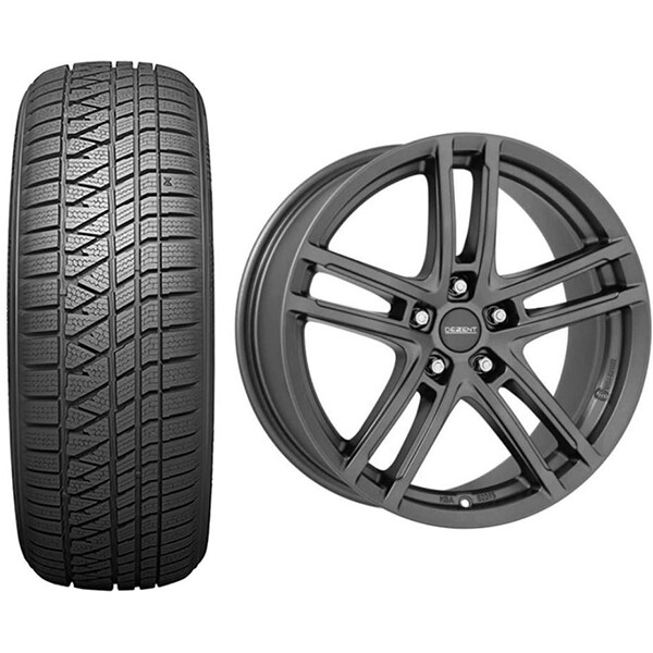 Roata completa Mercedes GLC/GLC Coupe - Janta aliaj Dezent TZ-C Graphite 8x18 + anvelopa iarna Kumho WS71 235/60R18 107H + Senzor presiune ALCAR 