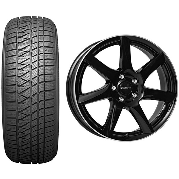 Roata completa Mercedes GLC/GLC Coupe - Janta aliaj Dezent TW Dark 8x18 + anvelopa iarna Kumho WS71 235/60R18 107H + Senzor presiune ALCAR 