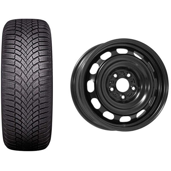 Roata completa Mazda CX-30 - Janta otel Alcar 7063 6.5x16 + anvelopa iarna Bridgestone Blizzak LM005 215/65R16 98H + Senzor presiune ALCAR