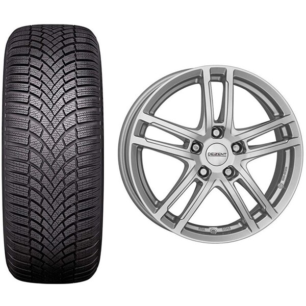 Roata completa Mazda CX-30 - Janta aliaj Dezent TZ 7x16 + anvelopa iarna Bridgestone Blizzak LM005 215/65R16 98H + Senzor presiune ALCAR 