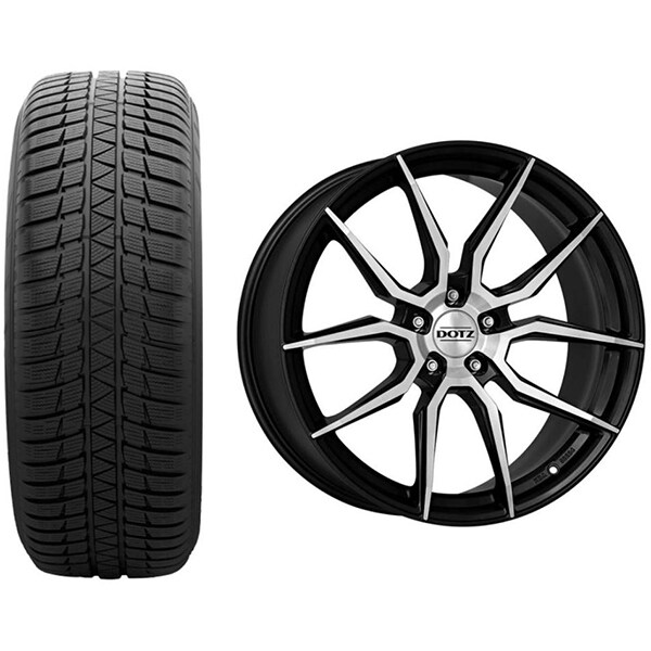 Roata completa Mazda 6 - Janta aliaj Dotz Misano Dark 7.5x17 + anvelopa iarna Sumitomo WT200 225/55R17 101V + Senzor presiune ALCAR