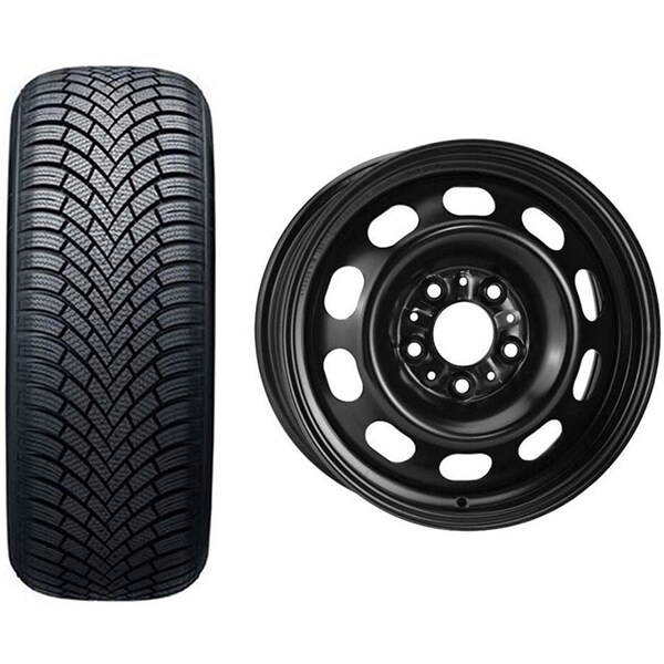 Roata completa BMW Seria 3 (F30/F80/F31)/Seria 4 Gran Coupe (F36) - Janta otel Alcar 8008 7x16 + anvelopa iarna Nexen Winguard SNOW G 3 WH21 205/60R16 92H + Senzor presiune ALCAR