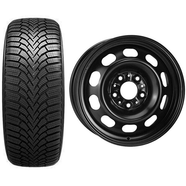 Roata completa BMW Seria 3 (F30/F80/F31)/Seria 4 Gran Coupe (F36) - Janta otel Alcar 8008 7x16 + anvelopa iarna Sailun Ice Blazer Alpine+ 205/60R16 92H + Senzor presiune ALCAR