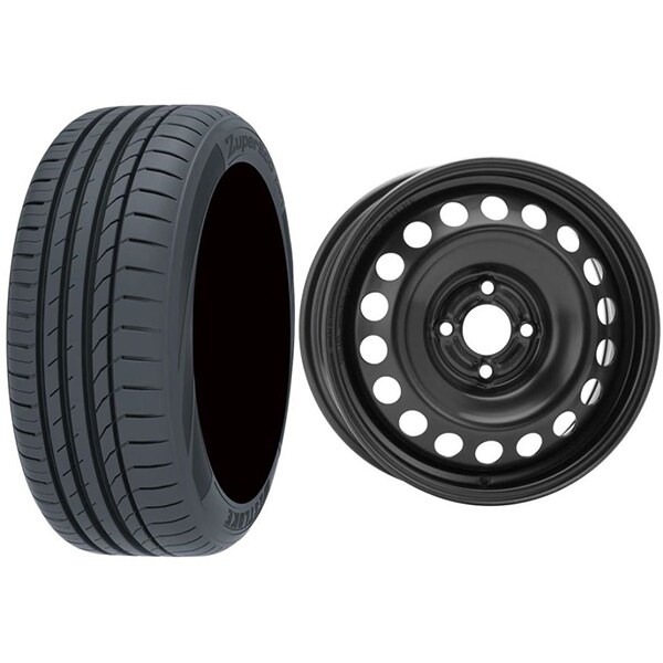 Roata completa Dacia Logan/Sandero/MCV - Janta otel ALCAR 8932B 4x100, 15 inch + anvelopa vara Westlake Z107 185/65R15 88H