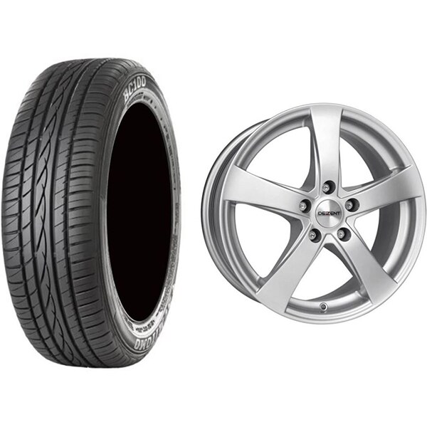 Roata completa VW Up!, Skoda Citigo, Seat Mii - Janta aliaj Dezent RE 4x100, 14 inch + Anvelopa vara Sumitomo BC100 175/65R14 82T