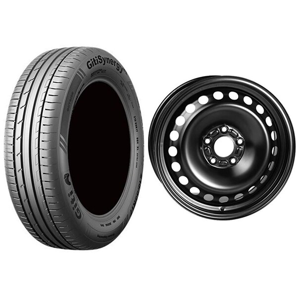 Roata completa Ford Focus - Janta otel ALCAR 8325 5x108, 16 inch + anvelopa vara Giti GitiSynergy H2 205/55R16 91V + Senzor presiune ALCAR