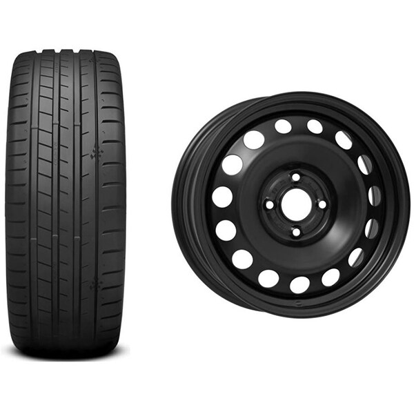 Roata completa Ford Ecosport - Janta otel ALCAR 7442 4x108, 16 inch + Anvelopa vara Kumho PS71 205/60R16 92V + Senzor presiune ALCAR 