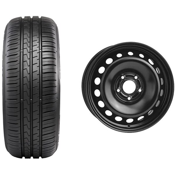 Roata completa Renault Megane RFB - Janta otel ALCAR 7005, 5x114.3, 16 inch + Anvelopa vara Falken Ziex ZE310EC 205/55R16 91V + Senzor presiune ALCAR