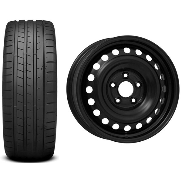 Roata completa Hyundai Kona - Janta otel ALCAR 7001, 5x114.3, 16 inch + Anvelopa vara Kumho PS71 205/60R16 92V + Senzor presiune ALCAR 