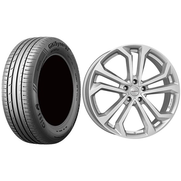 Roata completa VW T-Roc, Skoda Karoq, Seat Ateca - Janta aliaj Dezent TA silver 5x112, 17 inch + Anvelopa vara Giti GitiSynergy H2 215/55R17 98H/XL 