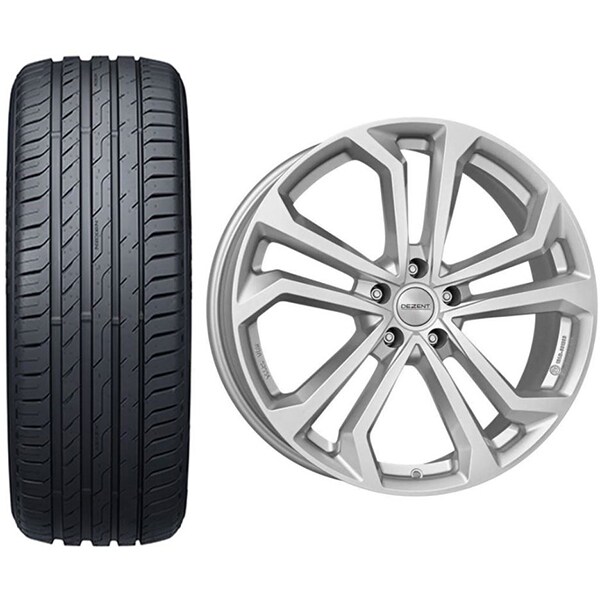 Roata completa Kia XCeed - Janta aliaj DEZENT TA silver 5x114.3, 18 inch + Anvelopa vara Nexen N'Fera Sport 235/45R18 98Y/XL + Senzor presiune ALCAR 