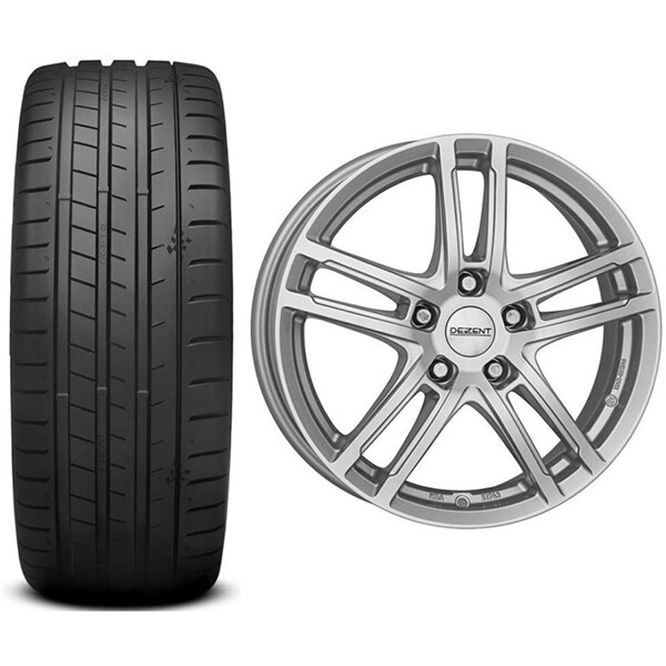 Roata completa Mercedes GLC/GLC Coupe - Janta aliaj Dezent TZ 5x112, 19 inch + Anvelopa vara Kumho PS71 235/55R19 101Y + Senzor presiune ALCAR 