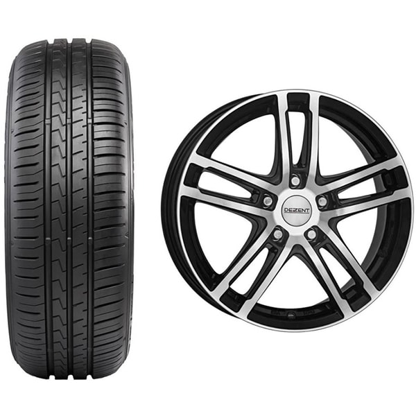 Roata completa Renault Megane RFB - Janta aliaj Dezent TZ dark 5x114.3, 17 inch + Anvelopa vara Falken Ziex ZE310EC 205/50R17 93V + Senzor presiune ALCAR
