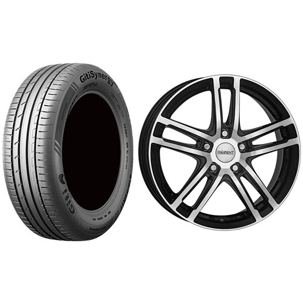 Roata completa Suzuki Vitara/SX4 S-Cross - Janta aliaj Dezent TZ dark 5x114.3, 17 inch + Anvelopa vara Giti GitiSynergy H2 215/55R17 98H + Senzor presiune ALCAR 