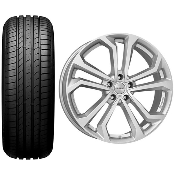 Roata completa Skoda Superb 3T, VW Passat 3C - Janta aliaj Dezent TA silver 5x112, 17 inch + Anvelopa vara Nexen N'FERA Primus 215/55R17 98W 