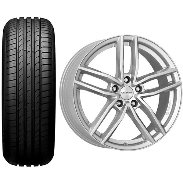 Roata completa Skoda Superb 3T, VW Passat 3C - Janta aliaj Dezent TR silver 5x112, 17 inch + Anvelopa vara Nexen N'FERA Primus 215/55R17 98W