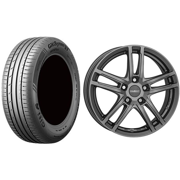 Roata completa Hyundai Kona - Janta aliaj Dezent TZ graphite 5x114.3, 17 inch + Anvelopa vara Giti GitiSynergy H2 215/55R17 98H/XL + Senzor presiune ALCAR 