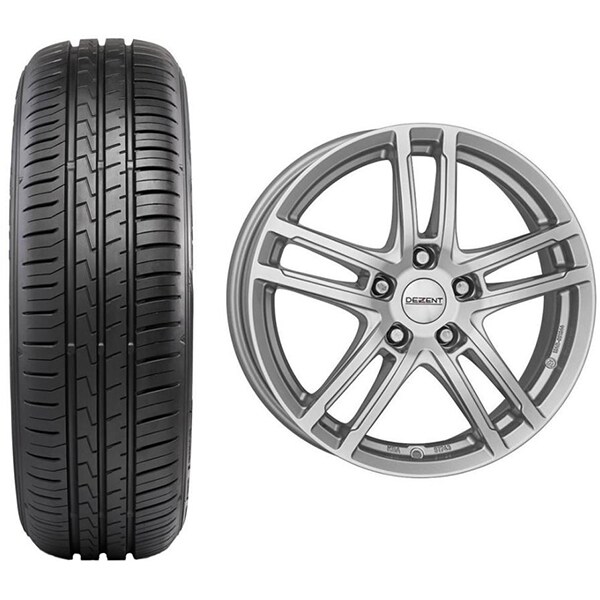 Roata completa Toyota Corolla - Janta aliaj Dezent TZ 5x114.3, 16 inch + Anvelopa vara Falken Ziex ZE310EC 205/55R16 91V + Senzor presiune ALCAR