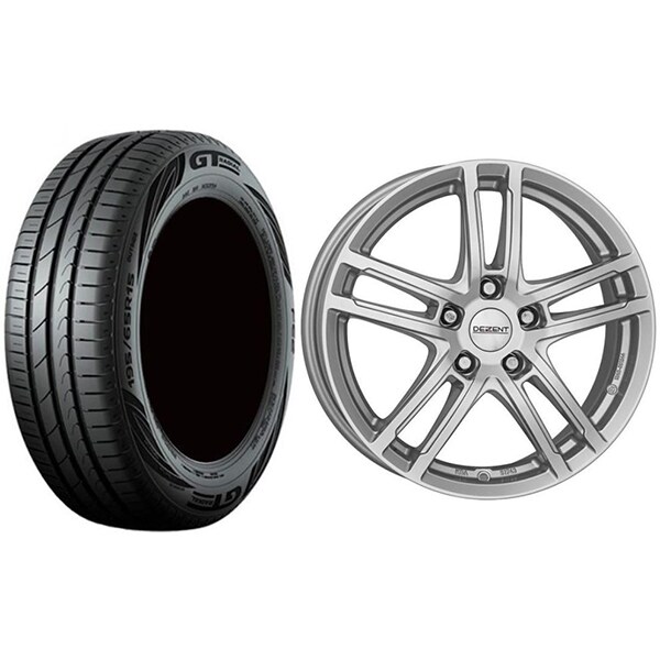 Roata completa Toyota Corolla - Janta aliaj Dezent TZ 5x114.3, 16 inch + Anvelopa vara GT Radial FE2 205/55R16 91V + Senzor presiune ALCAR 