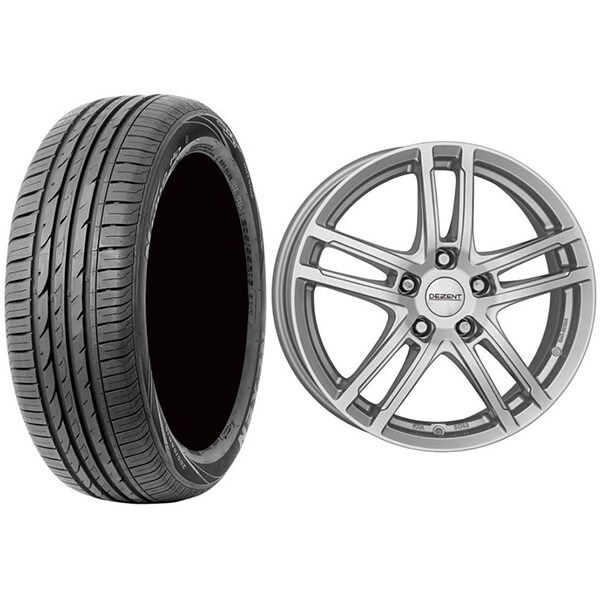 Roata completa Hyundai i20 - Janta aliaj Dezent TZ 4x100, 15 inch + Anvelopa vara Nexen N'blue HD 185/65R15 88T + Senzor presiune ALCAR 