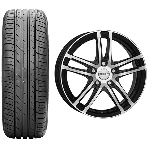 Roata completa Hyundai Tucson - Janta aliaj Dezent TZ dark 5x114.3, 17 inch + Anvelopa vara Falken Ziex ZE914A EC 225/60R17 99H + Senzor presiune ALCAR 