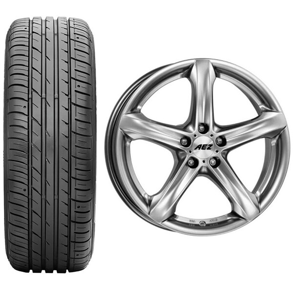 Roata completa Hyundai Tucson - Janta aliaj AEZ Yacht 5x114.3, 17 inch + Anvelopa vara Falken Ziex ZE914A EC 225/60R17 99H + Senzor presiune ALCAR