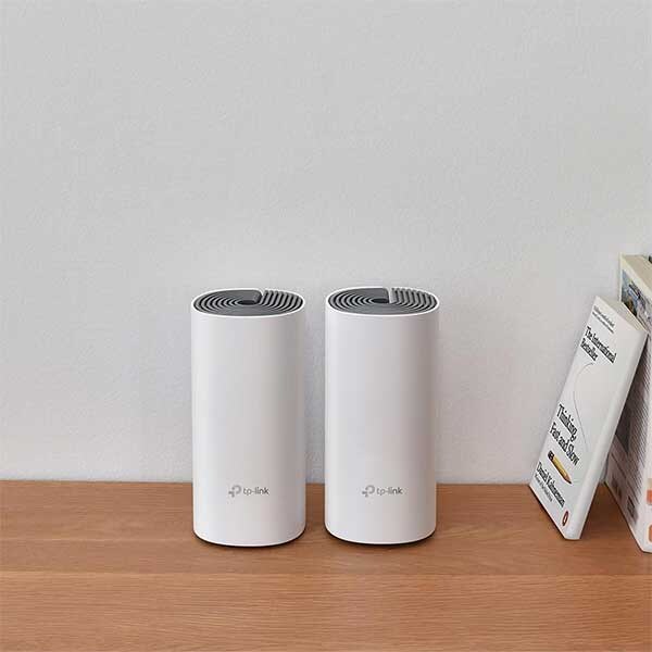 Sistem Wireless Mesh TP-LINK Deco E4, Dual Band 300 + 867 Mbps, 2 buc, alb