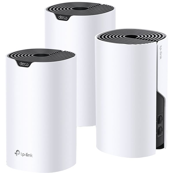 Sistem Wireless Mesh TP-LINK Deco S4 AC1200, Dual Band 300 + 867 Mbps, 3 buc, alb