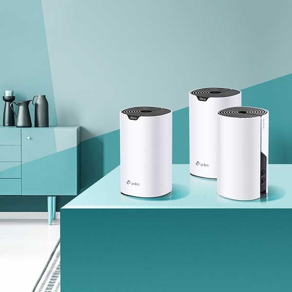 Sistem Wireless Mesh TP-LINK Deco S4 AC1200, Dual Band 300 + 867 Mbps, 3 buc, alb