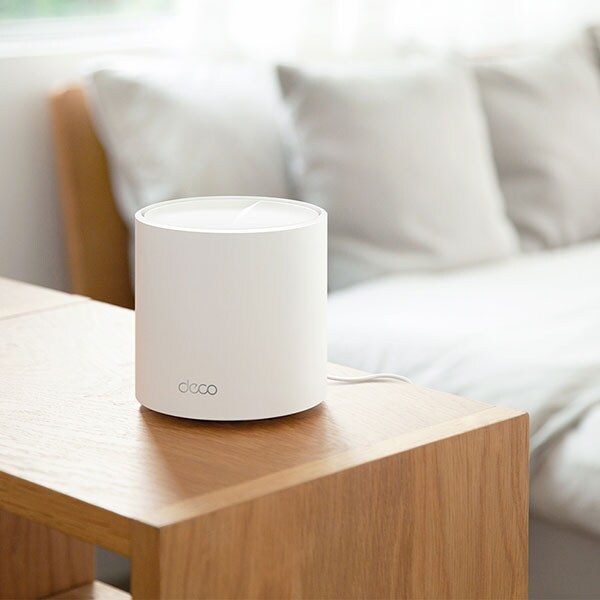 Sistem Wireless Mesh Gigabit TP-LINK Deco X50 AX3000, WI-Fi 6, Dual Band 574 + 2402 Mbps, 2 Buc, alb