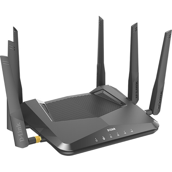Router Wireless Gigabit D-LINK DIRX5460 AX5400, Wi-Fi 6, Dual-Band 600 + 4800 Mbps, USB 3.0, negru