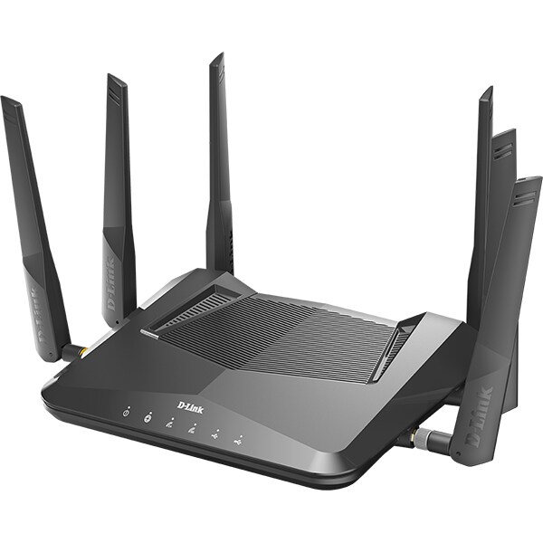 Router Wireless Gigabit D-LINK DIRX5460 AX5400, Wi-Fi 6, Dual-Band 600 + 4800 Mbps, USB 3.0, negru