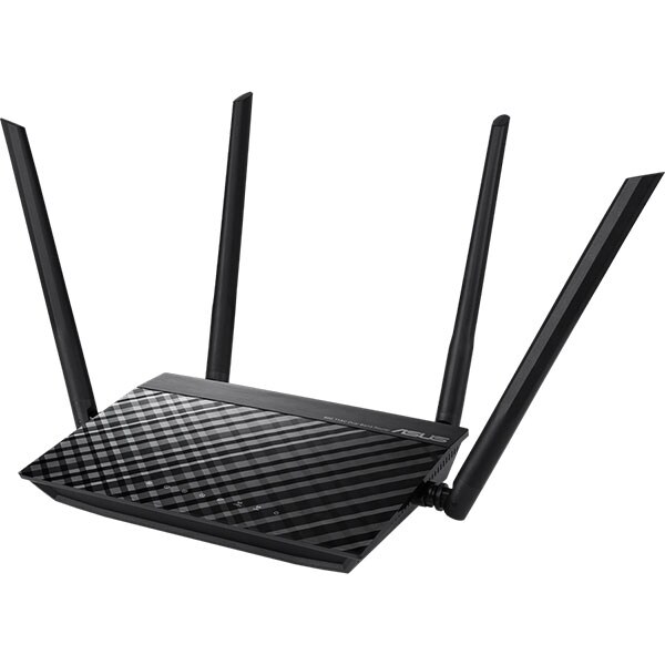 Router Wireless ASUS RT-AC51 AC750, Dual-Band 300 + 433Mbps, negru