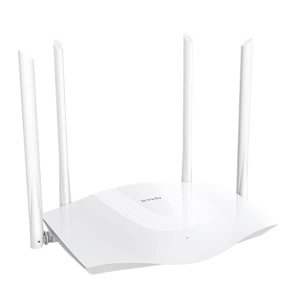 Router Wireless Gigabit TENDA AX1800 TX3, Wi-Fi 6, Dual-Band 574 + 1201 Mbps, alb