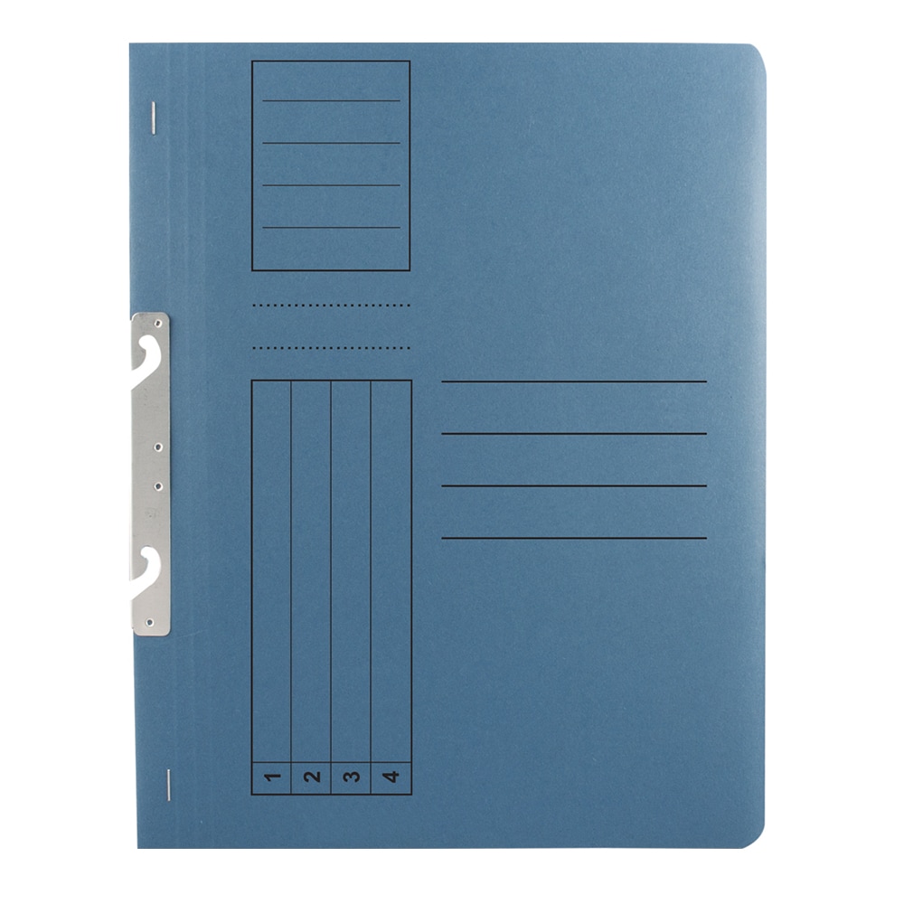 Dosar incopciat BASIC, 1/1, A4, carton, 10 bucati, albastru